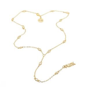 Elegant Gold Necklace with Crystal Accents